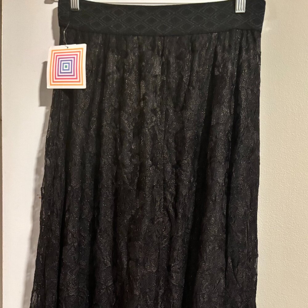LulaRoe Black Lace Lucy skirt Size: Medium - Picture 2 of 11